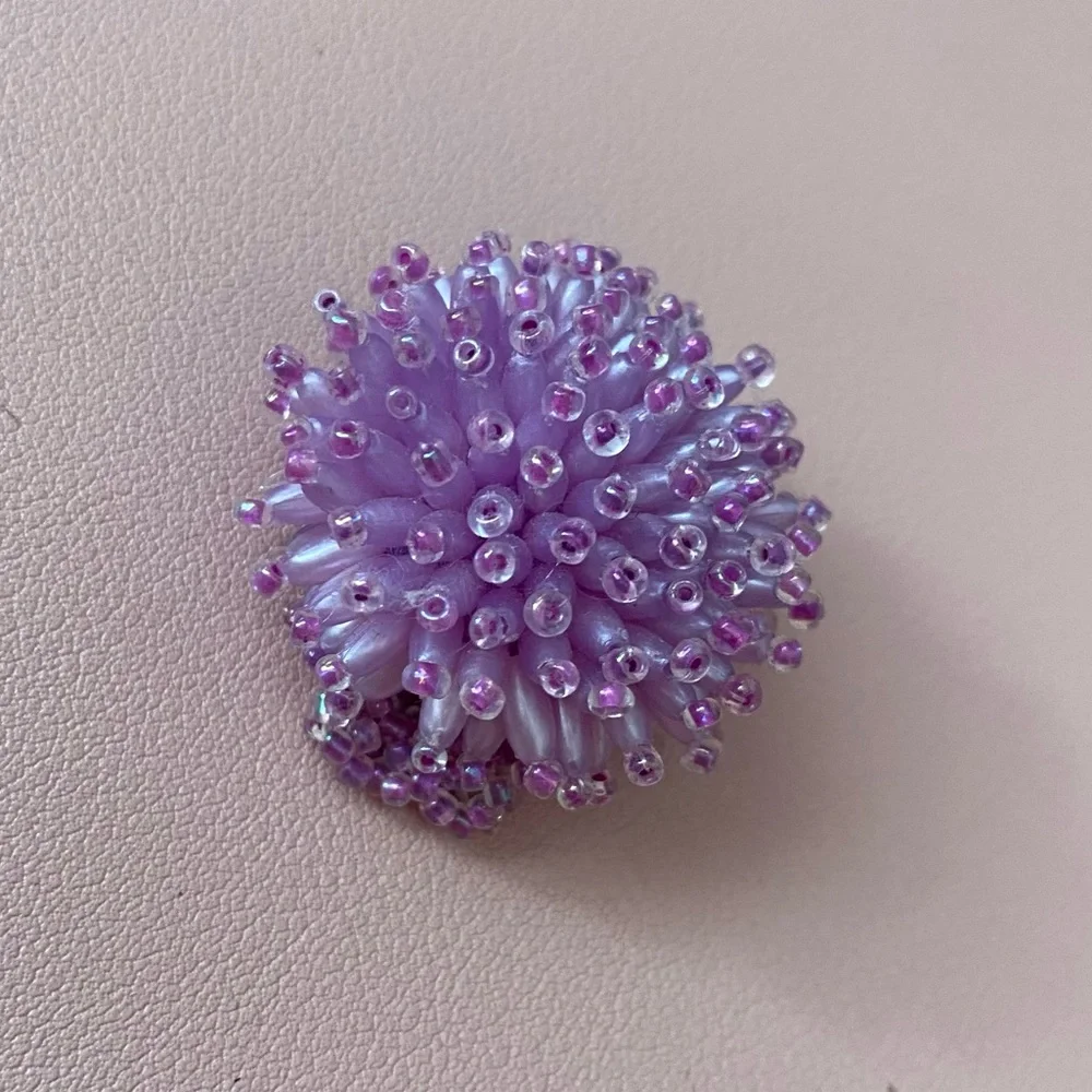 ❄️ 5 for $20.❄️ Purple Beaded Ring ❄️ - Picture 4 of 6